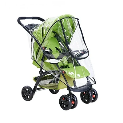 Abbildung von Fontee Baby Universal Regenschutz für Buggy und Sportwagen gute Luftzirkulation, verschließbares Kontakt Fenster, einfache Montage an jedem Kinderwagen, PVC frei