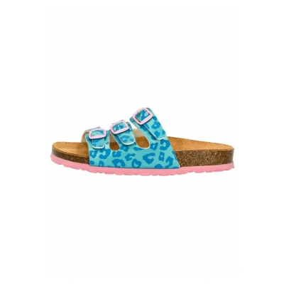 Abbildung von LICO Pantolette flach für Kinder, Größe: 41, Türkis/rosa Schuhe