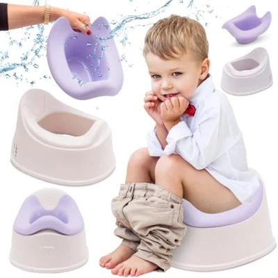 Abbildung von sun baby Kinder Töpfchen 18 36 Monate, rutschfeste Füße, ergonomische Rückenlehne, herausnehmbarer Einsatz, aus Kunststoff, bis zu 15 kg (Weiß Violett)