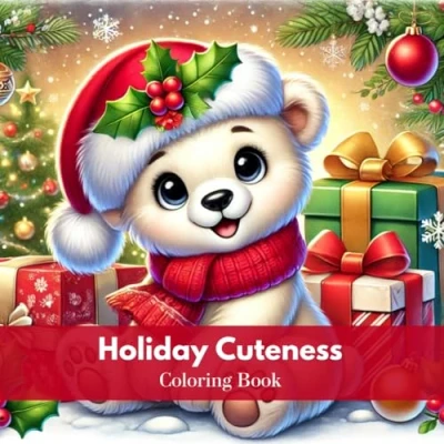 Abbildung von Holiday Cuteness: Christmas Animals Coloring Book: Celebrate the Magic of with Cute Animals, Decor, and Cheerful Winter Scenes for Relaxing
