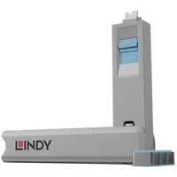Abbildung von LINDY 40465 USB Typ C Port Blocker Schlüssel, blau, 4 Stück