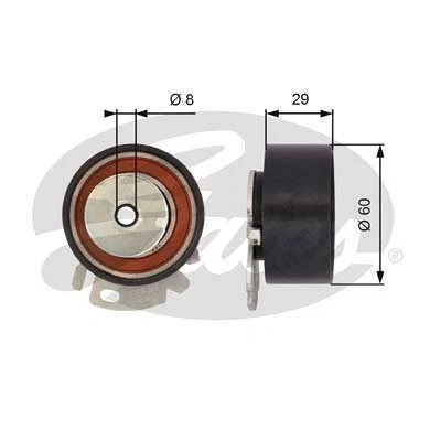 Abbildung von GATES FleetRunner Micro V Stretch Fit T43068 Spannrolle, Zahnriemen LANCIA: Dedra Limousine, FIAT: Doblo I Kombi
