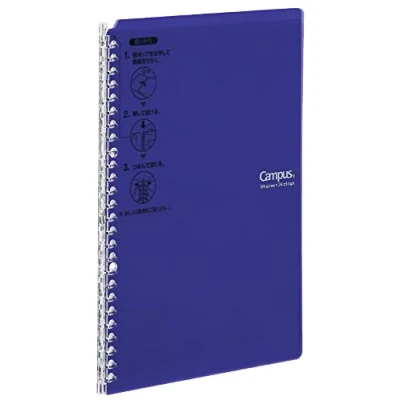 Abbildung von Kokuyo Campus Smart Ringbuch, B5 Lila Binder Notizbuch bis zu 25 Blatt 26 Löcher Slim Ordner mit 10 Extra Sarasara Loseblattpapier für Arbeit, Studium, Journal, Japan Import (RU SP700V)