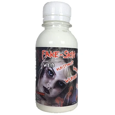 Abbildung von King of Halloween Latexmilch, Kunsthaut, FX Schminke, Make Up, Zombie Wunden und Narben herstellen (100 ml, weiß)