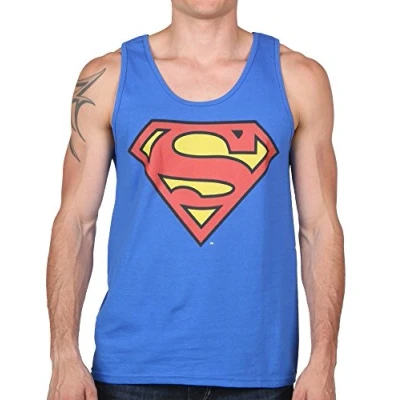 Abbildung von DC Comics Herren Superman Classic Logo Tank Top, Königlich (Royal), XX Large