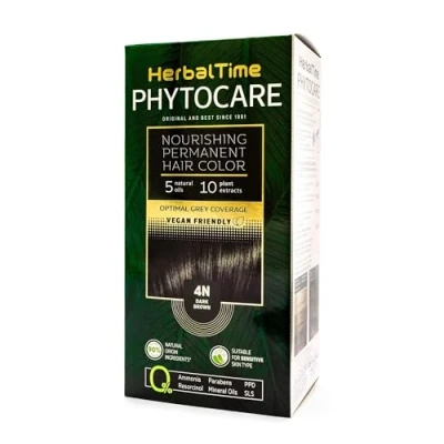 Abbildung von Permanente Haarfarbe PHYTOCARE, 20 Nuancen (4N Dunkelbraun)