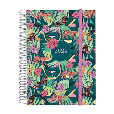 Abbildung von Finocam Agenda Espiral Design Kollektion 2024, 1 Tag Seite, Januar 2024 Dezember (12 Monate), Französischer Dschungel