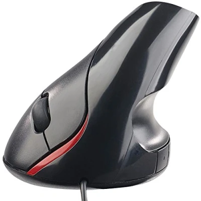 Abbildung von GeneralKeys Ergo Maus: Optische USB Maus, vertikal ergonomisch, 1.600 DPI, 5 Tasten (Vertical Mouse, PC optisches Kabel)