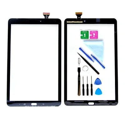Abbildung von Schwarz Ersatz Display Touchscreen Digitizer Glas für Samsung Galaxy Tab E 9,6 sm T560 T561 (kein LCD) mit Kleber und Werkzeug