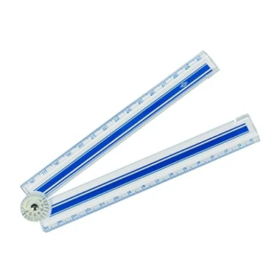 Abbildung von Wedo 521530 KLAPP Lineal, 15 30 cm, inkl. Winkelskala, transparent