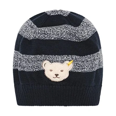 Abbildung von Steiff Boy&#039;s Bommel Beanie Mütze, Navy, 55