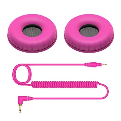 Abbildung von Pioneer DJ HC CP08 V Ohrpolster und Spiralkabel für HDJ CUE1 (rosa)