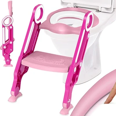 Abbildung von KIDIZ WC Sitz, Kinder Toilettensitz Toilettentrainer mit Treppe und Griffe
