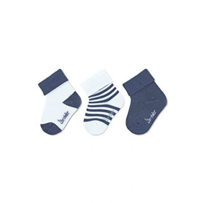Abbildung von Sterntaler Baby Jungen Socken Socke 3er Pack Bambus Baby, Babysöckchen, Babysocken aus Bambuszellstoff blau, 18