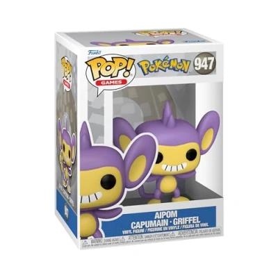 Abbildung von Funko Pop! Games: Pokemon Aipom Griffel Vinyl Sammelfigur Geschenkidee Offizielle Handelswaren Spielzeug Für Kinder und Erwachsene Video Games Fans Modellfigur Sammler Display