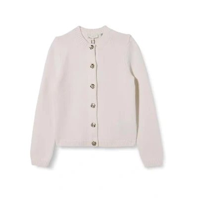 Abbildung von Ted Baker Damen WMK JAYCEY Rose Button Crew Neck Cardigan Strickjacke, Ivory, 38