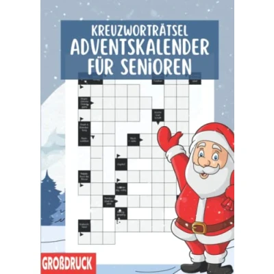 Abbildung von Großdruck Kreuzworträtsel Adventskalender für Senioren: Große Schrift Rätselheft die Adventszeit