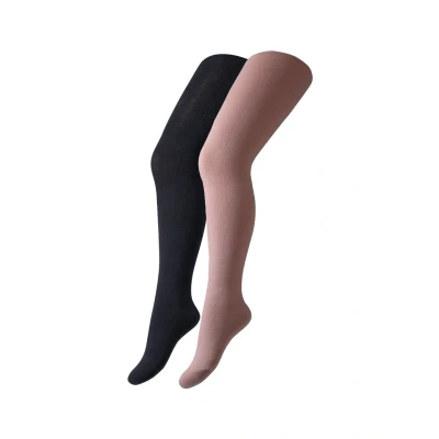 Abbildung von camano Online Children 2 PACK Strumpfhose für Kinder, Größe: 110/116, Navy/fuchsia