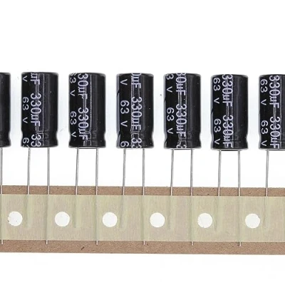Abbildung von 50 Stück 63V 330UF Steckbarer Aluminium Elektrolytkondensator 10x20 10 * 20mm