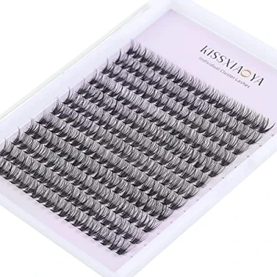 Abbildung von Cluster Eyelashes Extensions 40D 0.07 D Curl DIY Individual Eyelash Extension at Home… (11mm, 240Pcs 40 0.07D Curl)