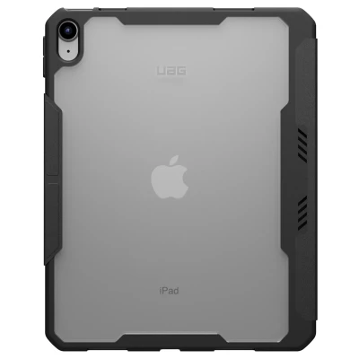 Abbildung von URBAN ARMOR GEAR Essential Folio Case Apple iPad 10,9 Zoll (10. Generation 2022) Hülle [Wake/Sleep Funktion, Pencil/Logitech Crayon Stift Halter, Standfunktion] Ice/schwarz (transparent)