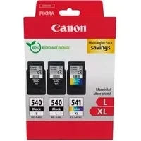 Abbildung von Canon PG 540L + PG540L CL 541XL Multipack Schwarz 3 Farben Druckerpatrone