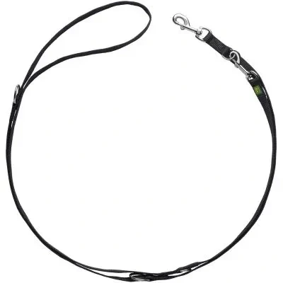 Abbildung von HUNTER 64962 extra LONG Verstellbare Führleine für Hunde, Nylon, lang, strapazierfähig, pflegeleicht, 2.5 x 300 cm, schwarz