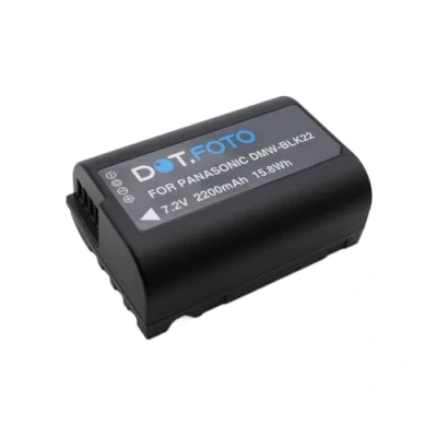 Abbildung von Dot.Foto DMW BLK22 Premium 7.2v / 2200mAh Akku für Panasonic Lumix DC S5, S5II, S5IIX, S9, G9II, GH5, GH5II, GH5S, GH6