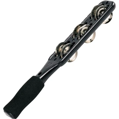 Abbildung von Meinl Percussion Professional Jingle Stick 2 reihiger Schellenstab ABS Kunststoff / Stahl, Schwarz Vernickelt (JG1BK)