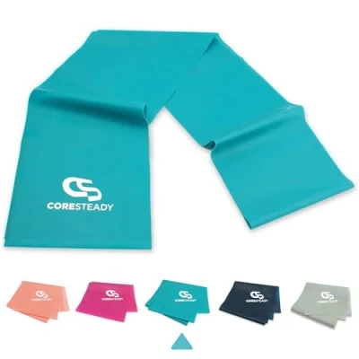 Abbildung von Coresteady Gymnastikband für Männer und Frauen Fitnessband ohne Zurückschnellen Krafttraining Gummiband Sport Fitness, Pilates, Physio Yoga Mit Trainingsanleitung