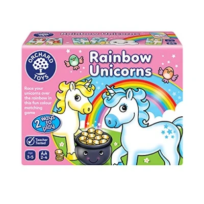 Abbildung von Orchard Toys Rainbow Unicorns Memory Matching Game for Learning Colours. First Board 3+ Year Olds, Toddlers, Kids, Family Game. Perfect Gifts, Party and Educational Toy