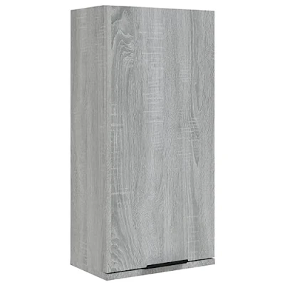 Abbildung von vidaXL Wand Badschrank Hängeschrank Wandschrank Badezimmerschrank Badmöbel Badezimmermöbel Aufbewahrungsschrank Grau Sonoma 32x20x67cm
