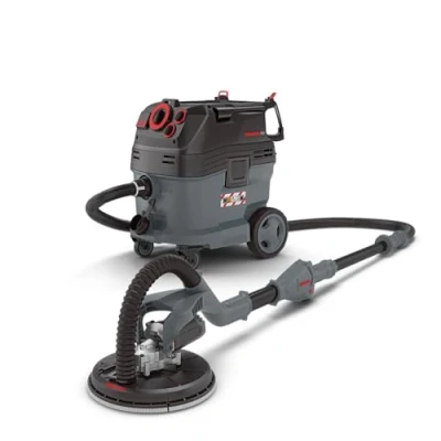Abbildung von MENZER Trockenbauschleifer LHS 225 + VCM 530 PRO, max. 2100 U/min, (Set), Langhalsschleifer &amp; Sicherheitssauger, Nass Trocken Sauger