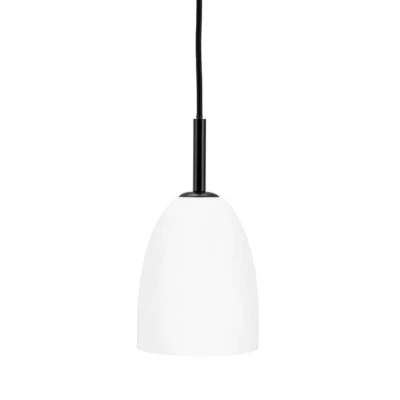 Abbildung von Dyberg Larsen Jazz Hängeleuchte opal/schwarz 12 cm