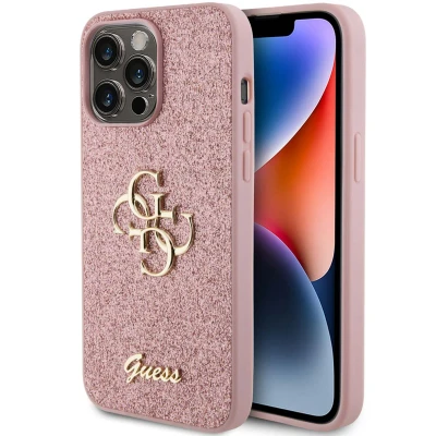 Abbildung von Apple iPhone 15 Pro Max Hülle Kunststoff Guess Backcover/Hard Case Handyhülle Rosa