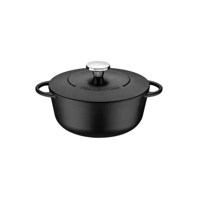 Abbildung von Tramontina Trento Bräter, Schmortopf aus Gusseisen, 24 cm, 4 Liter, Schwarz