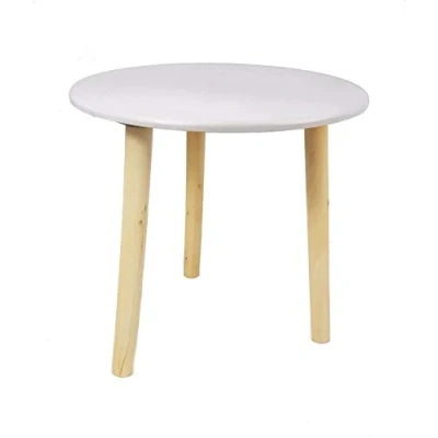 Abbildung von Spetebo Beistelltisch Holz My Home 30 cm weiß (Stück, 1 St., Beistelltisch), kleiner Blumenhocker für den Wohnbereich