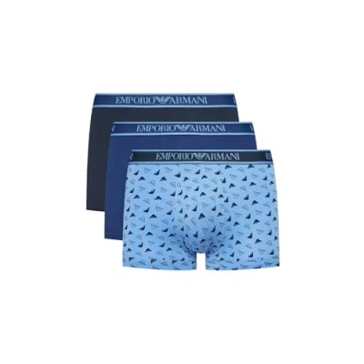 Abbildung von Emporio Armani Herren CORE Logoband 3 Pack Trunk Badehosen, MAR/ST AZZUR/INCHIOS, S