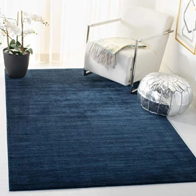 Abbildung von SAFAVIEH Modern Teppich für Wohnzimmer, Esszimmer, Schlafzimmer Vision Collection, Kurzer Flor, Marine, 183 X 274 cm