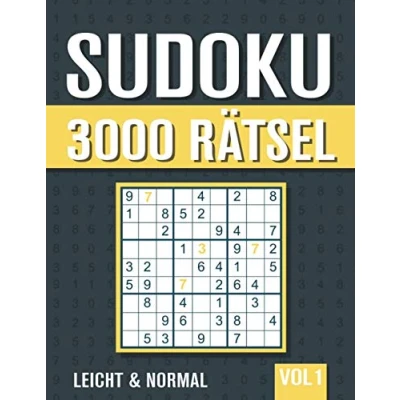 Abbildung von 3000 Sudoku: Großes Sudoku Buch mit Leichten und Normalen Rätseln Lösungen Vol. 1