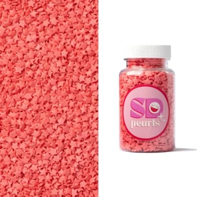 Abbildung von SD Pearls Zuckerstreusel,Bunter Streuselmix,Streudekor für Torten,Cupcakes,Zuckerwatte,Cake Pops und Desserts Zuckerstreusel Babypartys,Kindergeburtstagsfeiern (Sterne Rosa, 80g)