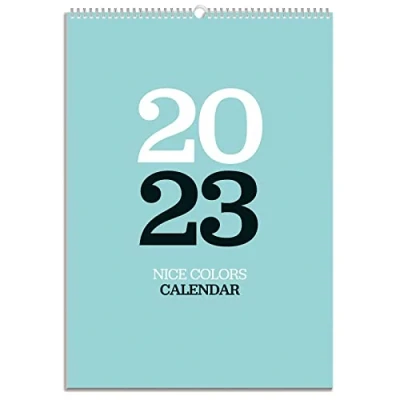 Abbildung von ‎Kokonote: Grupo Erik Offizieller Nice Colors Minimalistischer Kalender 2023, A3 Kalender, 30,5 x 41,9 cm,quadratischer Wandkalender klassischer/spiralgebundener 2023,Flip 2023