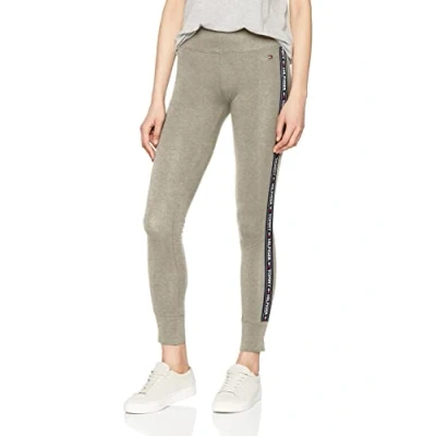 Abbildung von Tommy Hilfiger Legging Nachtwäsche Hose, Damen, Größe: Medium, Grey