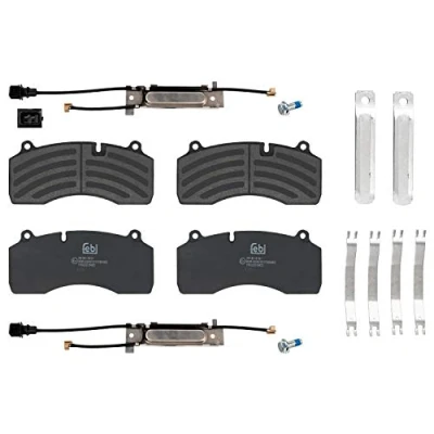 Abbildung von FEBI BILSTEIN 116232 Bremsbelagsatz Hinterachse, Vorderachse inkl. Verschleißwarnkontakt mit Befestigungsmaterial RENAULT TRUCKS: Midlum