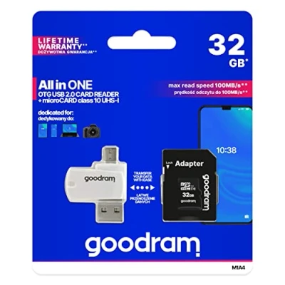 Abbildung von GOODRAM 32GB M1A4 All in One Micro Card Class 10 UHS I + Reader