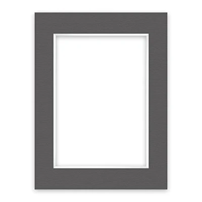 Abbildung von nielsen Conservation Passepartout Karton 2,2 mm Außenformat 30x40 cm für Bildformat 20,5x29,5 (auch DIN A4) Graphitgrau (dunkelgrau) strukturierte Oberfläche