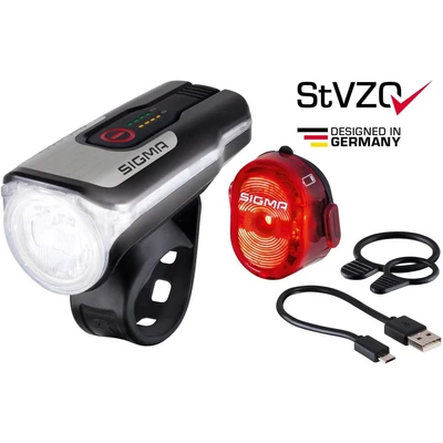 Abbildung von Beleuchtungsset Sigma Aura 80 USB Scheinwerfer + Nugget II Rücklicht
