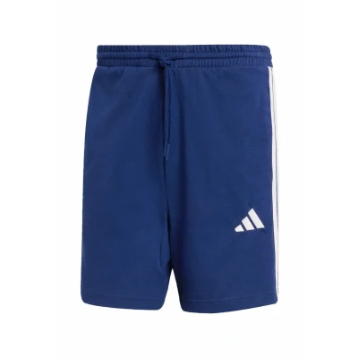 Abbildung von adidas Herren Essential Three Stripes Single Jersey Short 7IN, Dark Blue/White, S