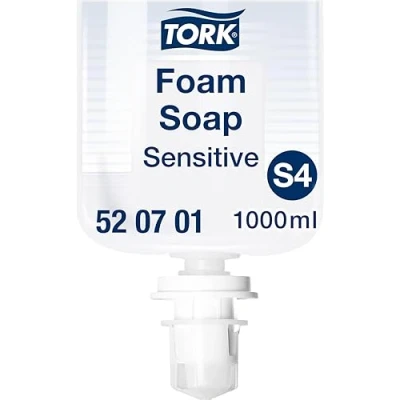 Abbildung von Tork Sensitive Hand Schaumseife S4, dermatologisch getestet, 6 x 1000 ml, 520701