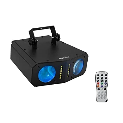 Abbildung von EUROLITE LED DMF 4 Hybrid Flowereffekt Scheinwerfer mit Flower und Stroboskop Effekt, incl. IR Fernbedienung